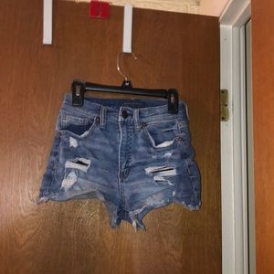 aeropostale ripped jean shorts